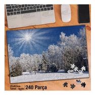 Asil Hobi Kış Güneşi-Kış-Kar-Doğa-Tabiat Yapboz-Ayak Destekli Çerçeveli 240 Parça Puzzle