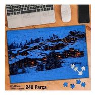 Asil Hobi Kış-Kar-Gece-Manzara-Doğa Yapboz-Ayak Destekli Çerçeveli 240 Parça Puzzle