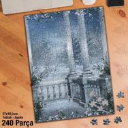 Asil Hobi Kış Manzarası-Sütunlar-Mimari Yapboz-Ayak Destekli Çerçeveli 240 Parça Puzzle