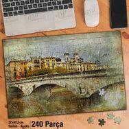 Asil Hobi Köprü-Evler-Mimari-Nostalji Yapboz-Ayak Destekli Çerçeveli 240 Parça Puzzle