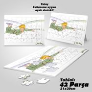 Asil Hobi Küçük Prens-Yapboz-Ayak Destekli Laminasyonlu Çerçeveli 42 Parça Puzzle