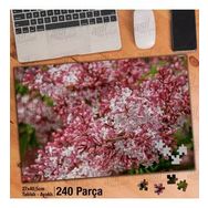 Asil Hobi Küçük Yapraklı Pembe Leylak-Çiçek Yapboz-Ayak Destekli Çerçeveli 240 Parça Puzzle
