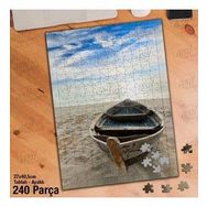 Asil Hobi Kumların Üzerinde Kayık-Sahil-Deniz Yapboz-Ayak Destekli Çerçeveli 240 Parça Puzzle
