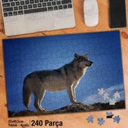 Asil Hobi Kurt-Vahşi Yaşam-Doğa-Hayvan-Köpek Yapboz-Ayak Destekli Çerçeveli 240 Parça Puzzle