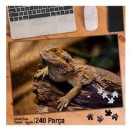Asil Hobi Kuru Ağaç Üzerinde Kertenkele-Hayvan Yapboz-Ayak Destekli Çerçeveli 240 Parça Puzzle