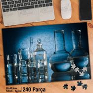 Asil Hobi Labarotuvar-Kimya-Simya-Deney Tüpleri Yapboz-Ayak Destekli Çerçeveli 240 Parça Puzzle
