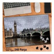 Asil Hobi Londra Big Ben İle Westminster Köprüsü Yapboz-Ayak Destekli Çerçeveli 240 Parça Puzzle