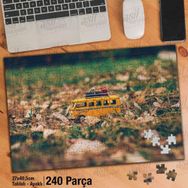 Asil Hobi Maket Woswos-Sonbahar-Araba-Tatil Yapboz-Ayak Destekli Çerçeveli 240 Parça Puzzle