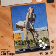 Asil Hobi Marilyn Monroe-Heykel Yapboz-Ayak Destekli Çerçeveli 240 Parça Puzzle