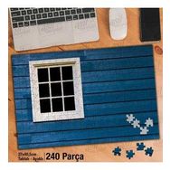 Asil Hobi Mavi Duvar-Beyaz Pencere-Obje Yapboz-Ayak Destekli Çerçeveli 240 Parça Puzzle
