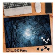 Asil Hobi Mavi Gökyüzü-Ay-Ağaçlar-Dallar-Doğa Yapboz-Ayak Destekli Çerçeveli 240 Parça Puzzle