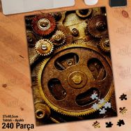 Asil Hobi Mekanizma-Çark-Tel-Makine-Mühendis Yapboz-Ayak Destekli Çerçeveli 240 Parça Puzzle