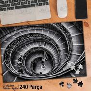Asil Hobi Merdiven-Mimari Yapı-İnsanlar-Retro Yapboz-Ayak Destekli Çerçeveli 240 Parça Puzzle