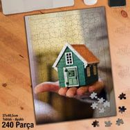 Asil Hobi Minyatür Ev-Mülk-Gayrimenkul Yapboz-Ayak Destekli Çerçeveli 240 Parça Puzzle