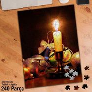 Asil Hobi Mum Işığı-Kutlama-Süsler Yapboz-Ayak Destekli Çerçeveli 240 Parça Puzzle