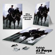 Asil Hobi Mustafa Kemal Atatürk-At Binme-Yapboz-Ayak Destekli Çerçeveli 42 Parça Puzzle