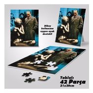 Asil Hobi Mustafa Kemal Atatürk-Bilim-Yapboz-Ayak Destekli Çerçeveli 42 Parça Puzzle