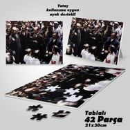 Asil Hobi Mustafa Kemal Atatürk-Halkla Beraber-Yapboz-Ayak Destekli Çerçeveli 42 Parça Puzzle