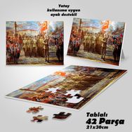 Asil Hobi Mustafa Kemal Atatürk-Kutlama-Zafer-Yapboz-Ayak Destekli Çerçeveli 42 Parça Puzzle