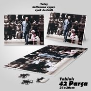 Asil Hobi Mustafa Kemal Atatürk Ve Küçük Kız Çocuğu-Yapboz-Ayak Destekli 42 Parça Puzzle