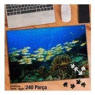 Asil Hobi Okyanusta Balık Sürüsü-Renkli Yaşam Yapboz-Ayak Destekli Çerçeveli 240 Parça Puzzle