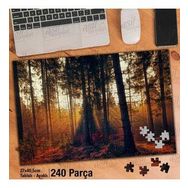 Asil Hobi Orman-Ağaçlar-Sis-Güneş Işığı-Doğa Yapboz-Ayak Destekli Çerçeveli 240 Parça Puzzle