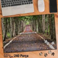 Asil Hobi Orman Yolu-Düşen Sararmış Yapraklar Yapboz-Ayak Destekli Çerçeveli 240 Parça Puzzle