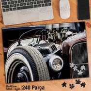 Asil Hobi Oto-Araç-Nostalji-Yakın Poz-Antika Yapboz-Ayak Destekli Çerçeveli 240 Parça Puzzle