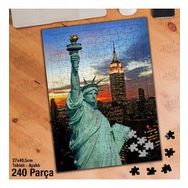 Asil Hobi Özgürlük Heykeli-Newyork-Şehir-Manzara Yapboz-Ayak Destekli Çerçeveli 240 Parça Puzzle