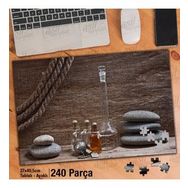 Asil Hobi Parfüm Yağları-Deney-Halat-Taşlar Yapboz-Ayak Destekli Çerçeveli 240 Parça Puzzle