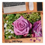 Asil Hobi Pembe Gül-Bahar-Bitki-Doğa-Çiçek Yapboz-Ayak Destekli Çerçeveli 240 Parça Puzzle