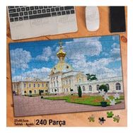 Asil Hobi Petersburg'daki Petergof Sarayı-Mimari Yapboz-Ayak Destekli Çerçeveli 240 Parça Puzzle