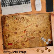 Asil Hobi Piri Reis Haritası Yapboz-Ayak Destekli Çerçeveli 240 Parça Puzzle