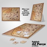 Asil Hobi Piri Reis-Yapboz-Ayak Destekli Çerçeveli 42 Parça Puzzle