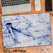 Asil Hobi Proje-Çizim-Mimari-Mühendislik-Tasarım Yapboz-Ayak Destekli Çerçeveli 240 Parça Puzzle