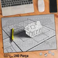Asil Hobi Proje-Çizim-Mimarlık-Tasarım Yapboz-Ayak Destekli Çerçeveli 240 Parça Puzzle