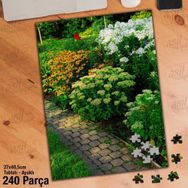 Asil Hobi Rengarenk Çiçekler-Bahçe-Bitki Yapboz-Ayak Destekli Çerçeveli 240 Parça Puzzle