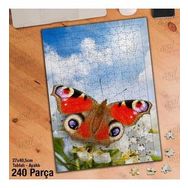 Asil Hobi Rengarenk Kelebek-Yaz-Çiçekler Yapboz-Ayak Destekli Çerçeveli 240 Parça Puzzle