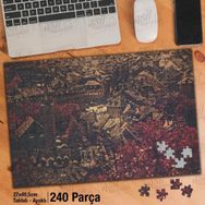 Asil Hobi Retro-Eskimiş Binalar-Manzara-Şehir Yapboz-Ayak Destekli Çerçeveli 240 Parça Puzzle
