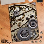 Asil Hobi Saat Mekanizması-Çarklar-Mühendis Yapboz-Ayak Destekli Çerçeveli 240 Parça Puzzle