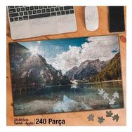 Asil Hobi Sabah-Braies Gölü-İtalya-Doğa-Manzara Yapboz-Ayak Destekli Çerçeveli 240 Parça Puzzle