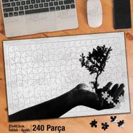 Asil Hobi Sanat-Bonsai-El-Bitki-Portre-Gölge Yapboz-Ayak Destekli Çerçeveli 240 Parça Puzzle