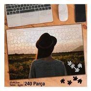 Asil Hobi Şapkalı Kadın-Kır-Çayır-Doğa-Manzara Yapboz-Ayak Destekli Çerçeveli 240 Parça Puzzle