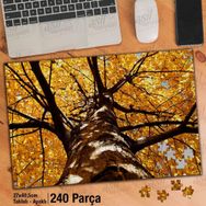 Asil Hobi Sararmış Yapraklar-Ağaç-Doğa Yapboz-Ayak Destekli Çerçeveli 240 Parça Puzzle