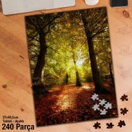 Asil Hobi Sararmış Yapraklar-Ağaçlar-Doğa-Manzara-Yapboz-Ayak Destekli 240 Parça Puzzle