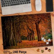 Asil Hobi Sararmış Yapraklar-Yürüyüş Yolu-Orman Yapboz-Ayak Destekli Çerçeveli 240 Parça Puzzle