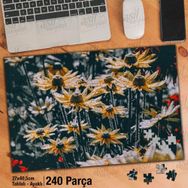 Asil Hobi Sarı Çiçek-Doğa-Manzara-Naturel Yapboz-Ayak Destekli Çerçeveli 240 Parça Puzzle