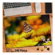 Asil Hobi Sarı Çiçek-Renkli Desenli Kelebek-Doğa Yapboz-Ayak Destekli Çerçeveli 240 Parça Puzzle