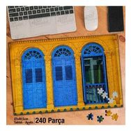 Asil Hobi Sarı Duvar-Mavi Kapı-Mimari Yapboz-Ayak Destekli Çerçeveli 240 Parça Puzzle
