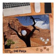 Asil Hobi Sarp Kayalıklar-Kurumuş Ağaç-Doğa Yapboz-Ayak Destekli Çerçeveli 240 Parça Puzzle